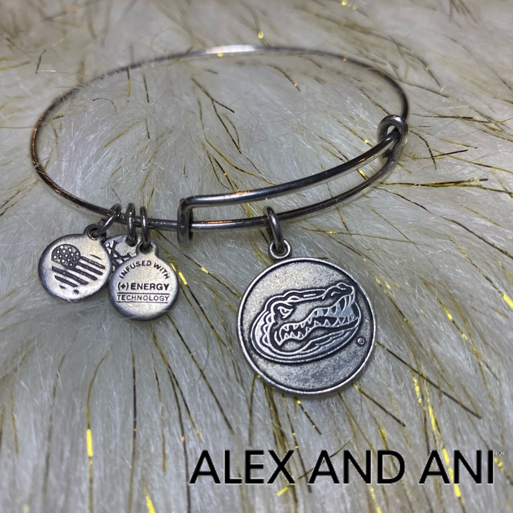 Alex & Ani Silver Florida Gators Bangle Bracelet